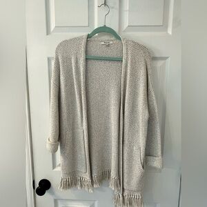 Madewell Light Gray Open-Front Sweater